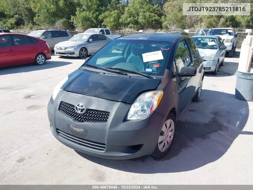 2008 Toyota Yaris VIN: JTDJT923785211816 Lot: 40679045