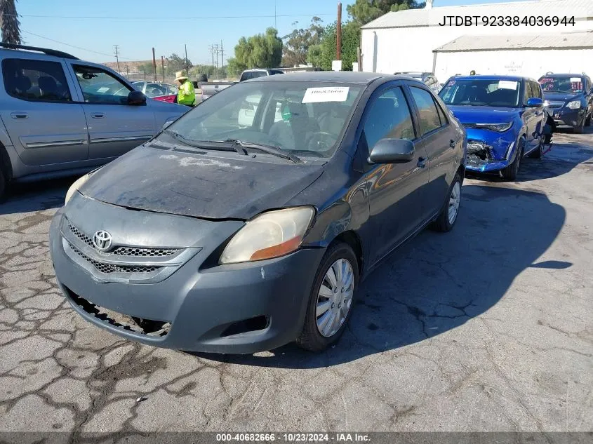 2008 Toyota Yaris VIN: JTDBT923384036944 Lot: 40682666