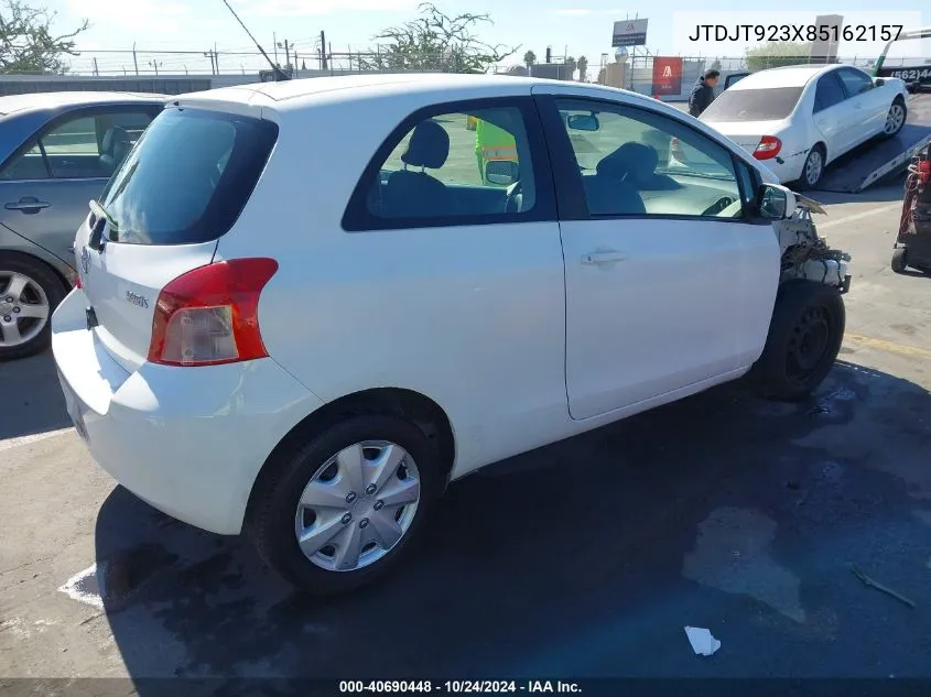 2008 Toyota Yaris VIN: JTDJT923X85162157 Lot: 40690448