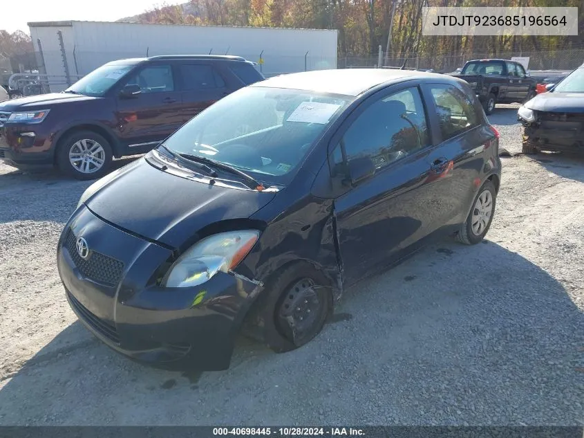 2008 Toyota Yaris VIN: JTDJT923685196564 Lot: 40698445