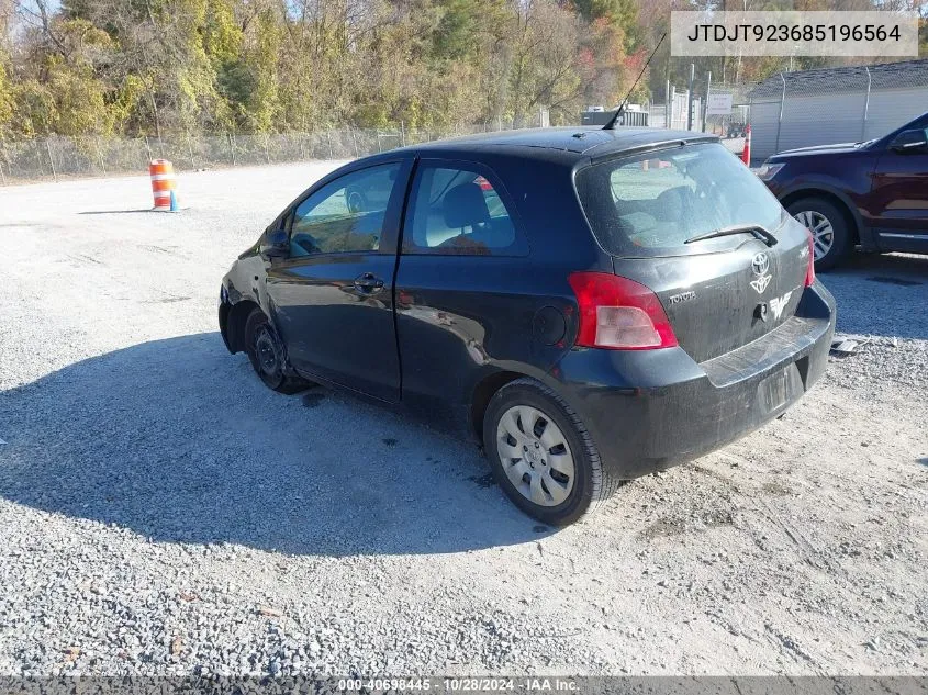 2008 Toyota Yaris VIN: JTDJT923685196564 Lot: 40698445