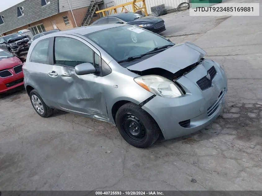 JTDJT923485169881 2008 Toyota Yaris