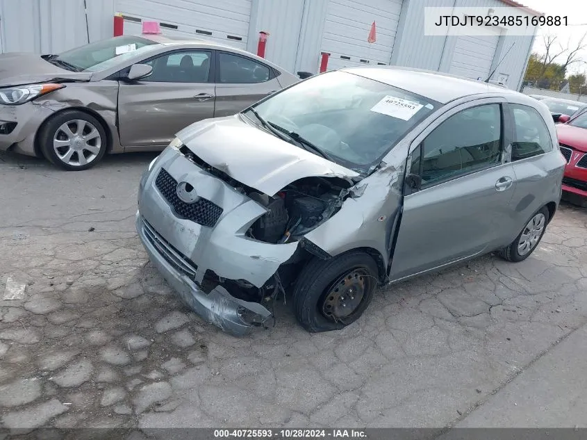 JTDJT923485169881 2008 Toyota Yaris