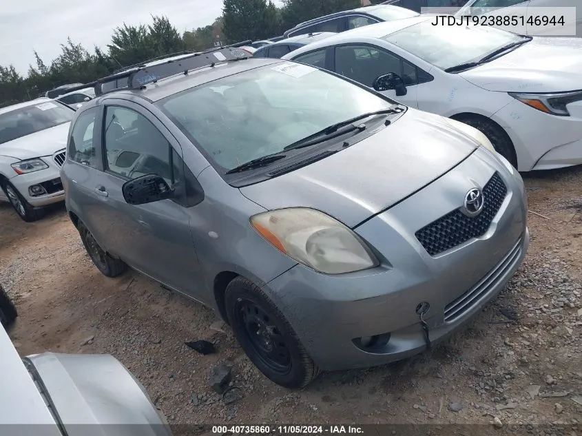 2008 Toyota Yaris VIN: JTDJT923885146944 Lot: 40735860