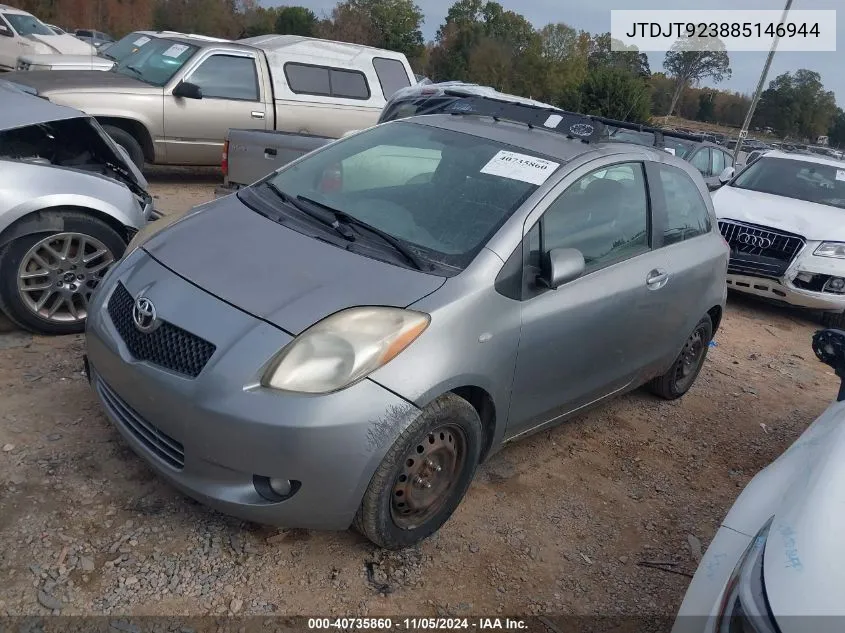 2008 Toyota Yaris VIN: JTDJT923885146944 Lot: 40735860