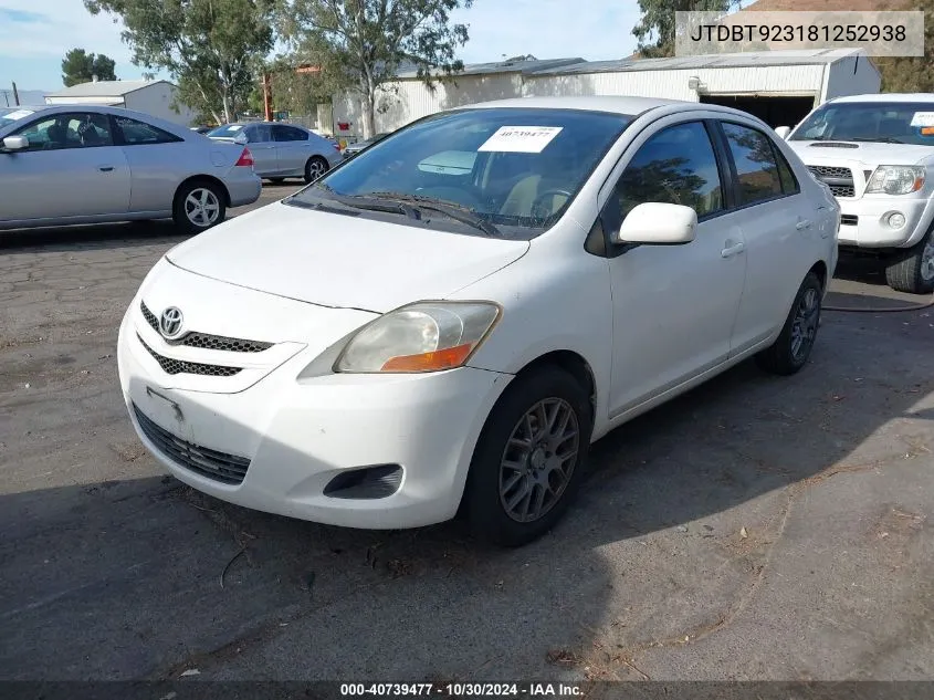 JTDBT923181252938 2008 Toyota Yaris