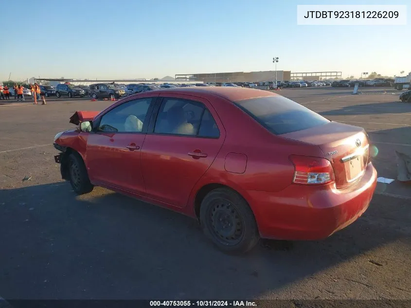 2008 Toyota Yaris VIN: JTDBT923181226209 Lot: 40753055