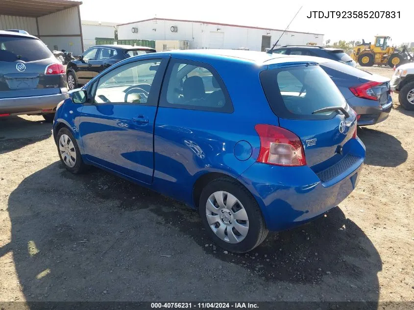 JTDJT923585207831 2008 Toyota Yaris