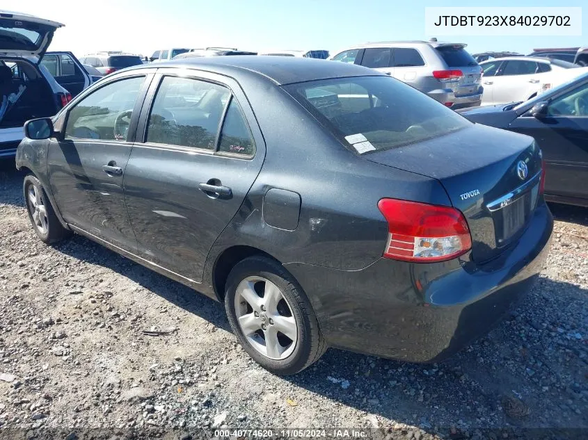 2008 Toyota Yaris VIN: JTDBT923X84029702 Lot: 40774620