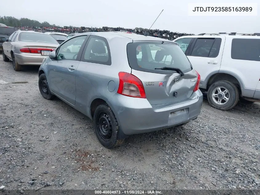 2008 Toyota Yaris VIN: JTDJT923585163989 Lot: 40804973