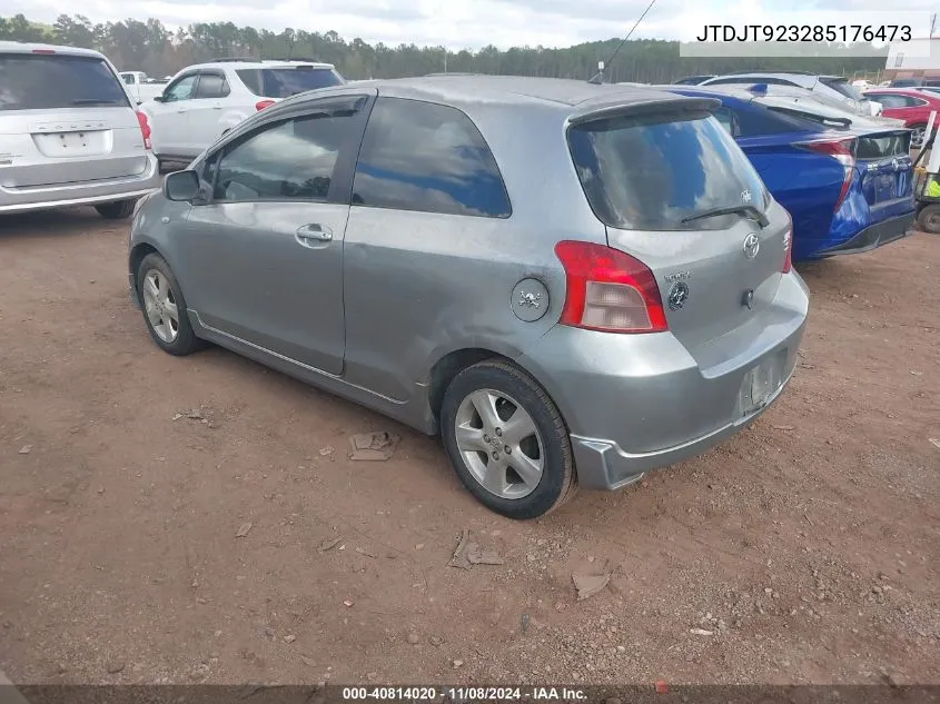 2008 Toyota Yaris S VIN: JTDJT923285176473 Lot: 40814020