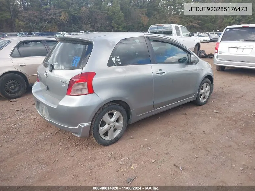 2008 Toyota Yaris S VIN: JTDJT923285176473 Lot: 40814020