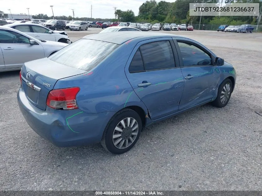 2008 Toyota Yaris VIN: JTDBT923681236637 Lot: 40858904