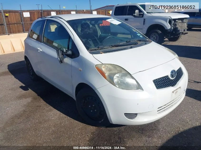 2008 Toyota Yaris VIN: JTDJT923685186052 Lot: 40866314