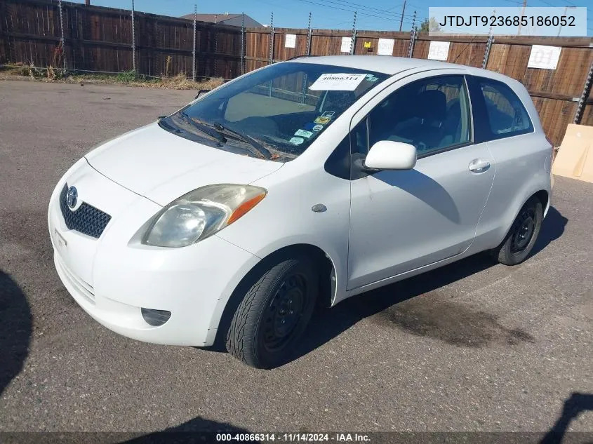 2008 Toyota Yaris VIN: JTDJT923685186052 Lot: 40866314