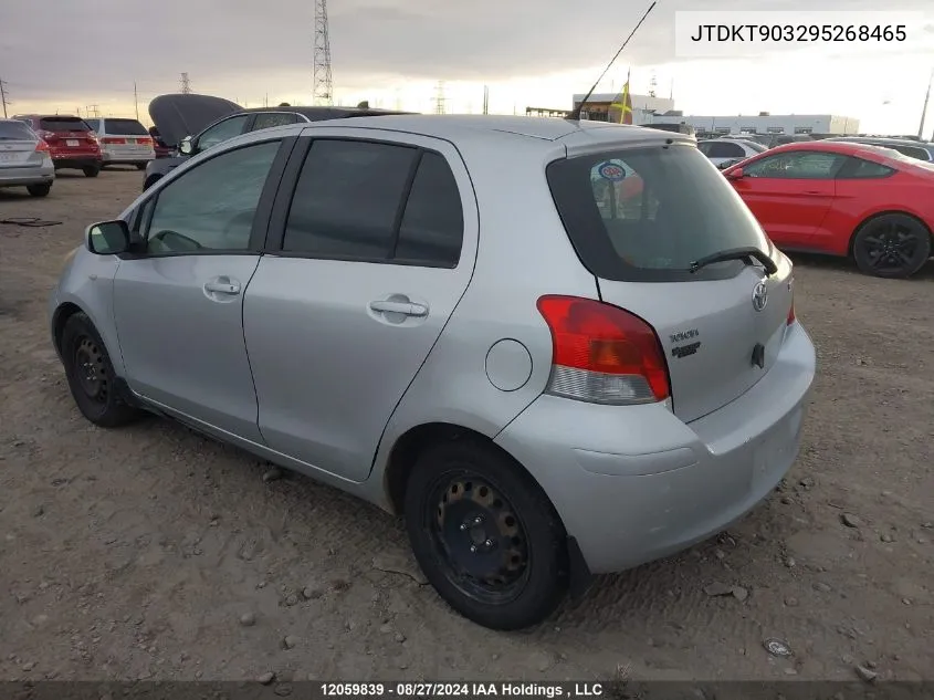 2009 Toyota Yaris VIN: JTDKT903295268465 Lot: 12059839