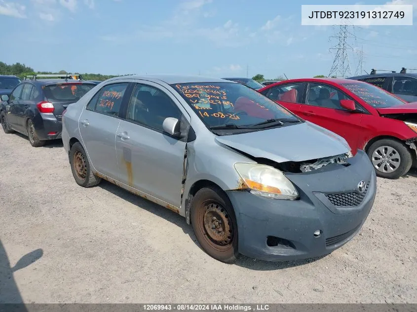 2009 Toyota Yaris VIN: JTDBT923191312749 Lot: 12069943