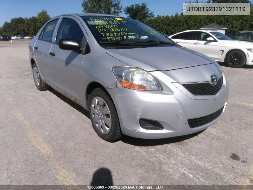 2009 Toyota Yaris VIN: JTDBT923291321119 Lot: 12086869