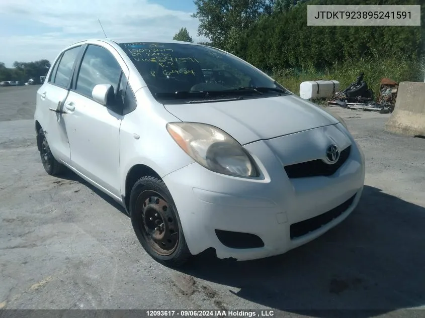 JTDKT923895241591 2009 Toyota Yaris