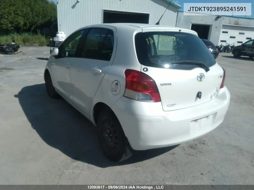 JTDKT923895241591 2009 Toyota Yaris