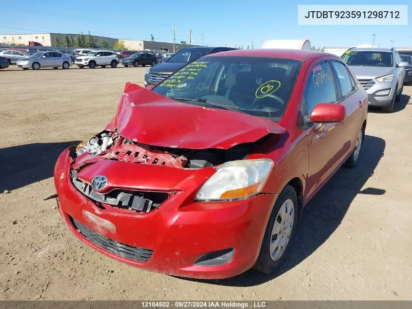 2009 Toyota Yaris VIN: JTDBT923591298712 Lot: 12104502