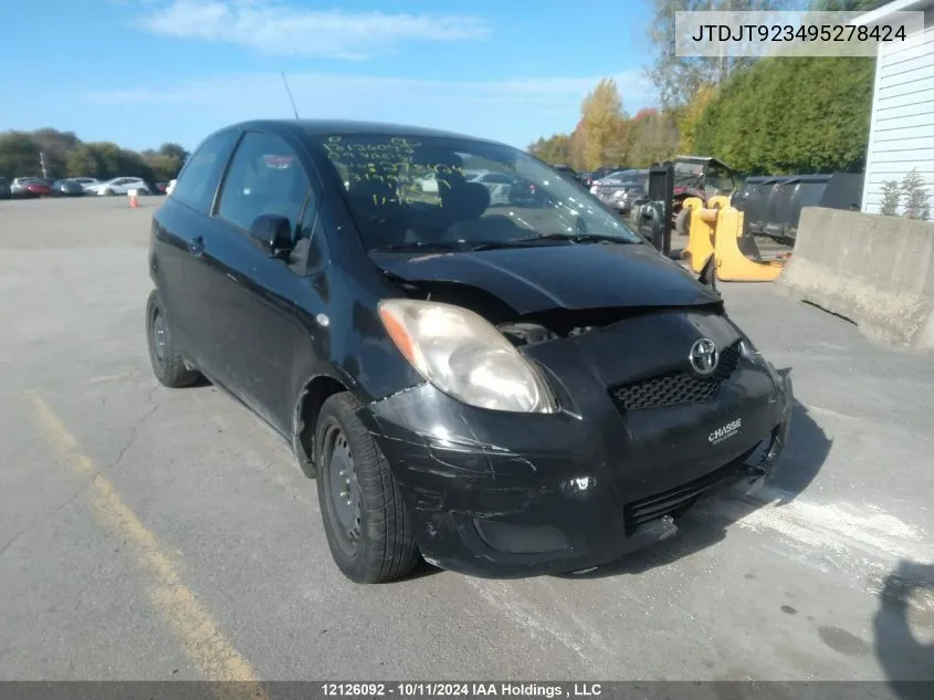 2009 Toyota Yaris VIN: JTDJT923495278424 Lot: 12126092