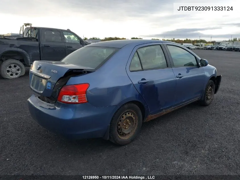 2009 Toyota Yaris VIN: JTDBT923091333124 Lot: 12126950