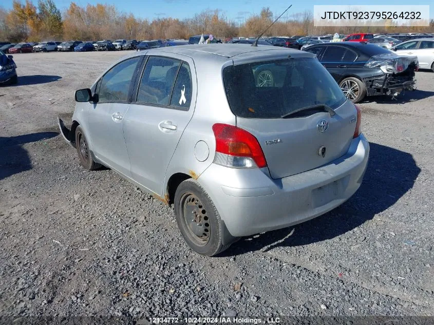 2009 Toyota Yaris VIN: JTDKT923795264232 Lot: 12134772