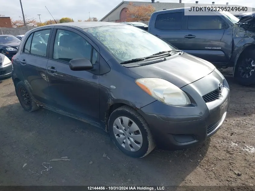 2009 Toyota Yaris VIN: JTDKT923295249640 Lot: 12144456