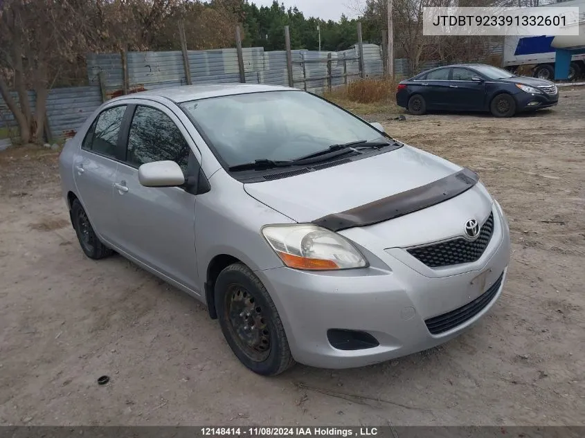 2009 Toyota Yaris VIN: JTDBT923391332601 Lot: 12148414