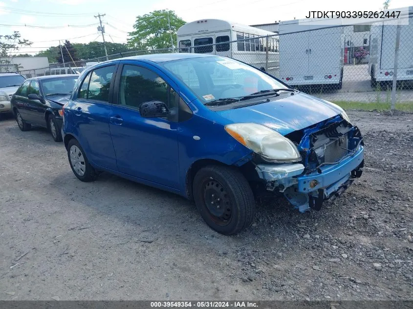 2009 Toyota Yaris VIN: JTDKT903395262447 Lot: 39549354