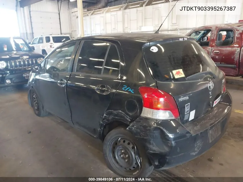 JTDKT903395267387 2009 Toyota Yaris