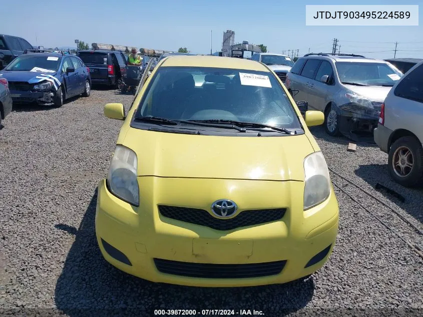 JTDJT903495224589 2009 Toyota Yaris