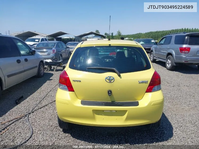 JTDJT903495224589 2009 Toyota Yaris