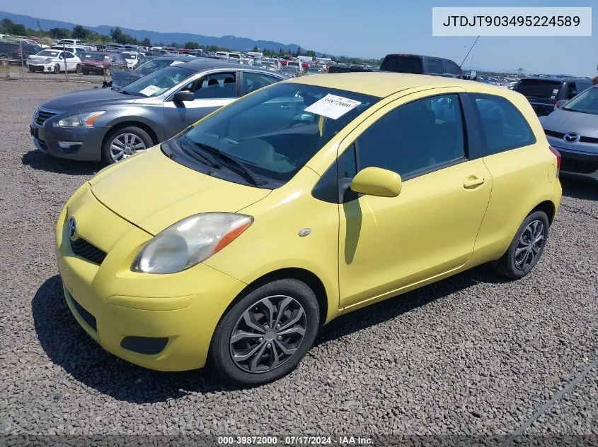 JTDJT903495224589 2009 Toyota Yaris