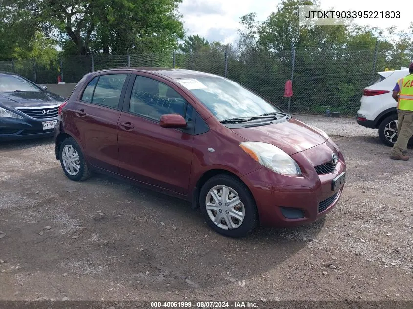 JTDKT903395221803 2009 Toyota Yaris