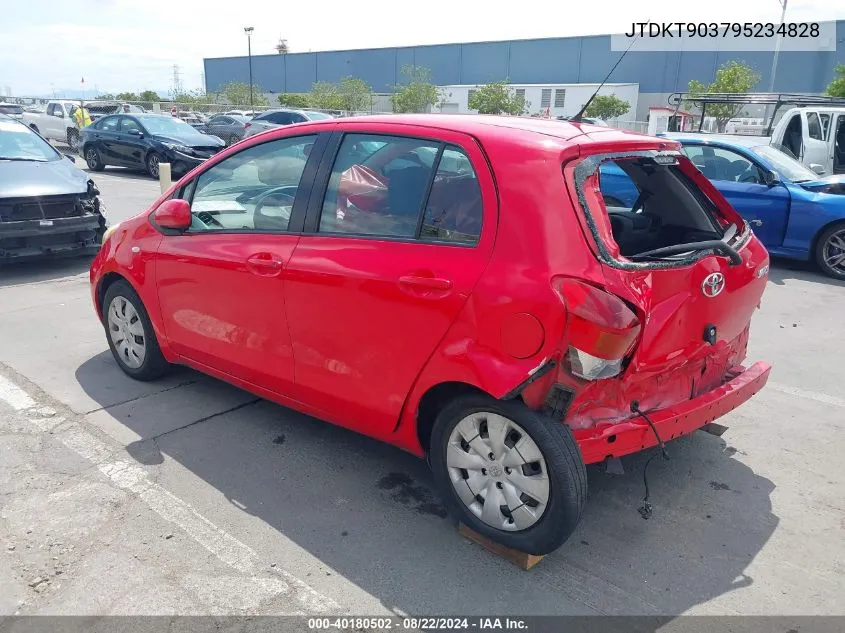 2009 Toyota Yaris VIN: JTDKT903795234828 Lot: 40180502