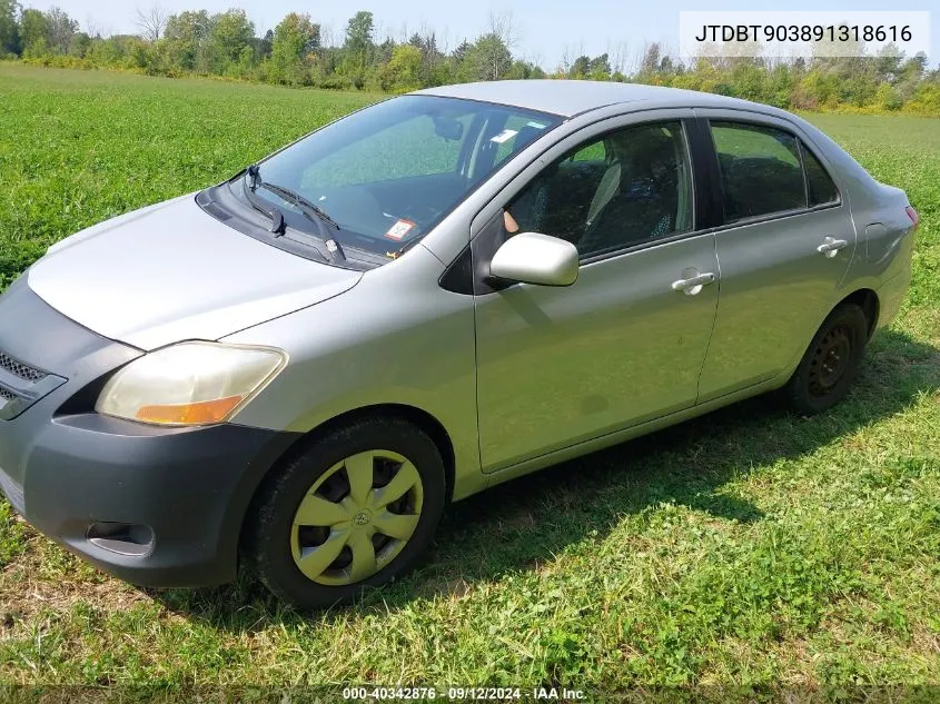 2009 Toyota Yaris VIN: JTDBT903891318616 Lot: 40342876