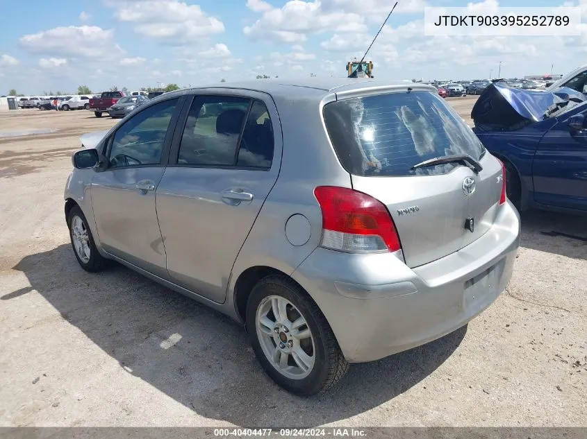 2009 Toyota Yaris VIN: JTDKT903395252789 Lot: 40404477