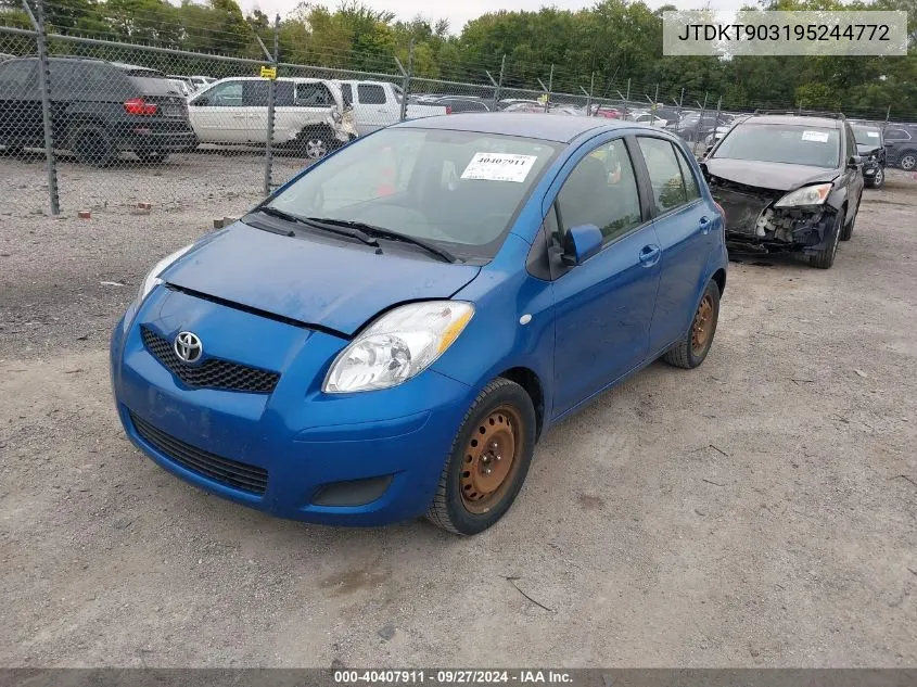 2009 Toyota Yaris VIN: JTDKT903195244772 Lot: 40407911