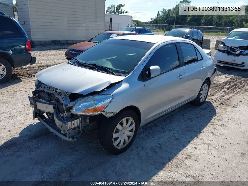 2009 Toyota Yaris VIN: JTDBT903891331365 Lot: 40416914