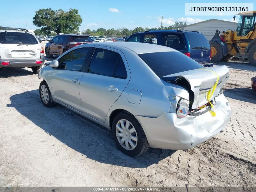 2009 Toyota Yaris VIN: JTDBT903891331365 Lot: 40416914