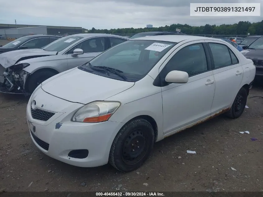 2009 Toyota Yaris VIN: JTDBT903891321497 Lot: 40455432