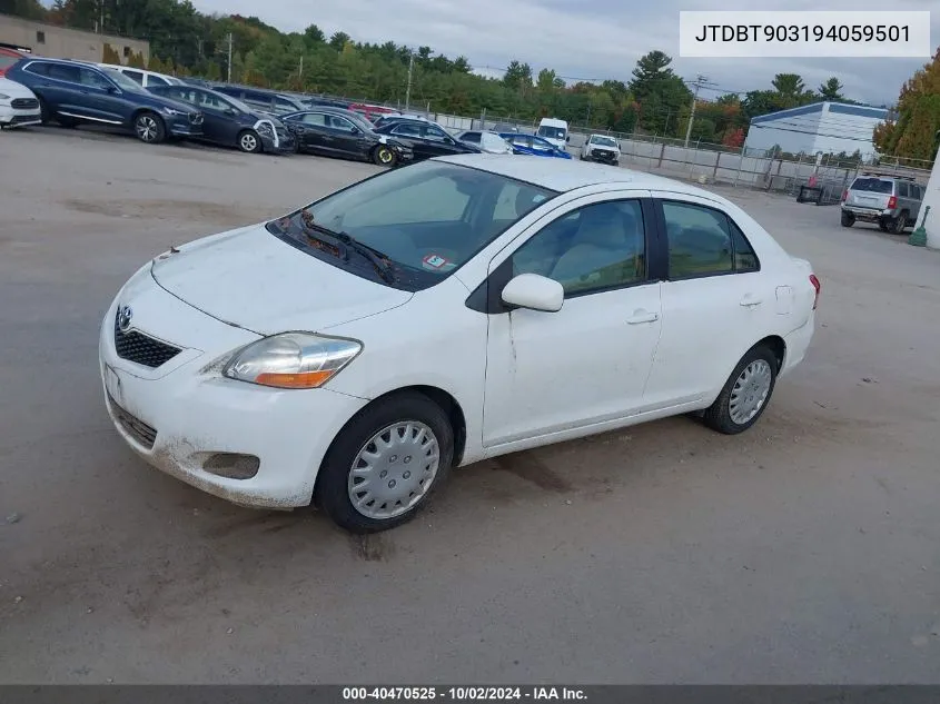 2009 Toyota Yaris VIN: JTDBT903194059501 Lot: 40470525