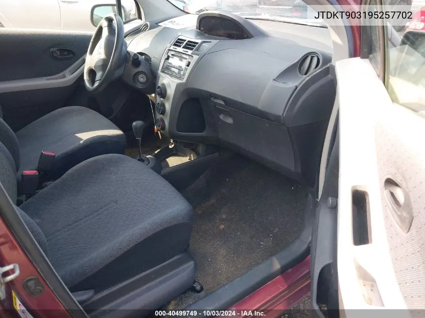 JTDKT903195257702 2009 Toyota Yaris