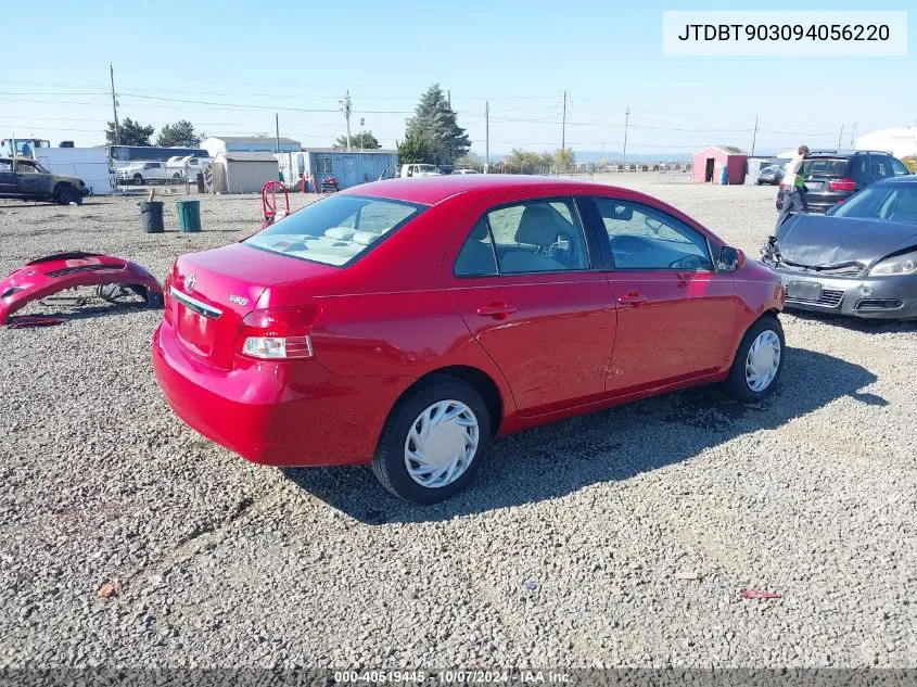 2009 Toyota Yaris VIN: JTDBT903094056220 Lot: 40519445