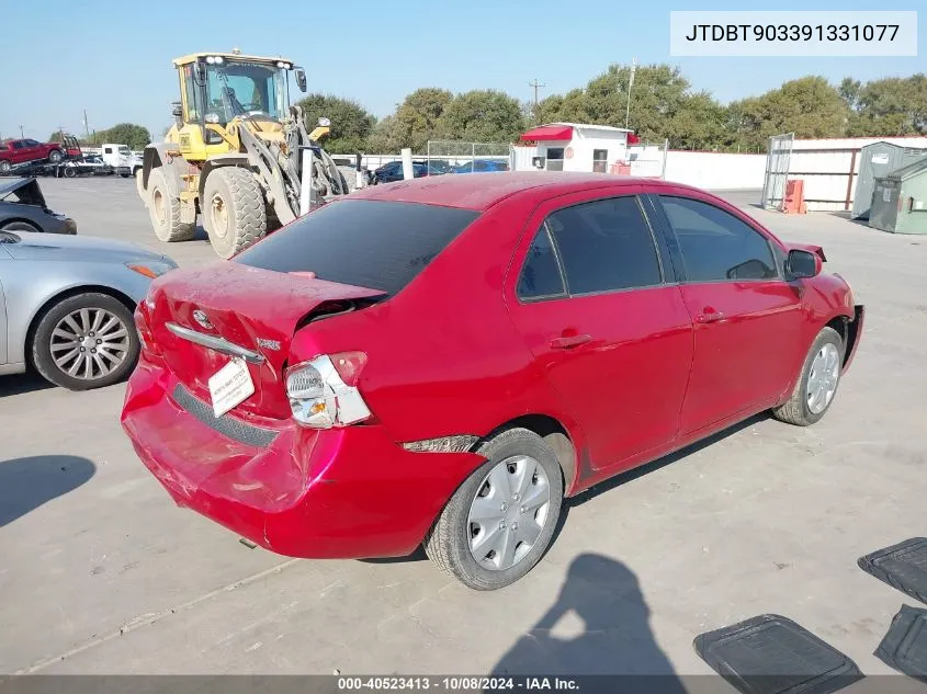 2009 Toyota Yaris VIN: JTDBT903391331077 Lot: 40523413