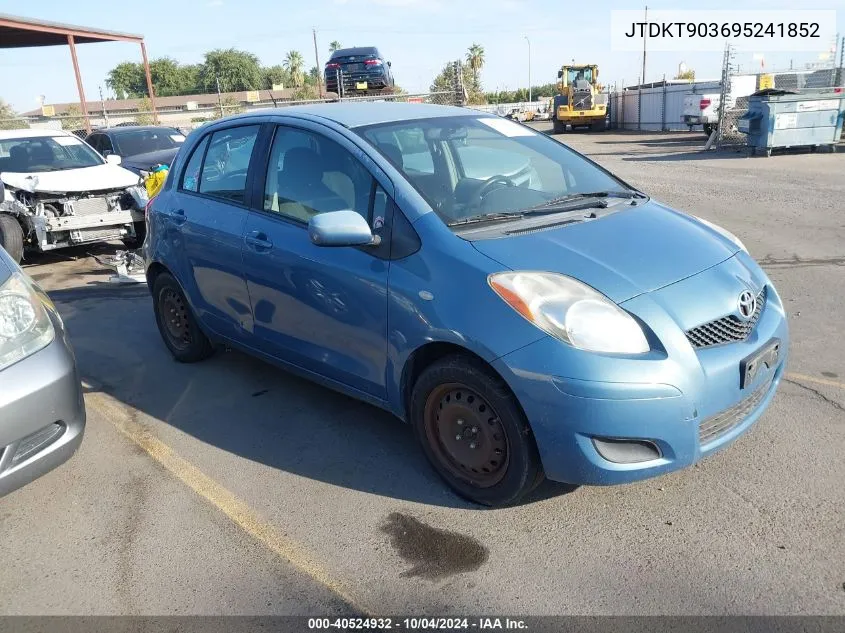 2009 Toyota Yaris VIN: JTDKT903695241852 Lot: 40524932