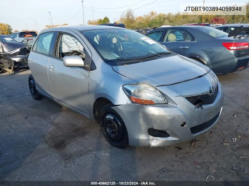 2009 Toyota Yaris VIN: JTDBT903894059348 Lot: 40662120