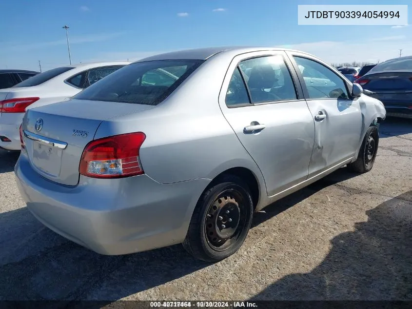 2009 Toyota Yaris VIN: JTDBT903394054994 Lot: 40717464